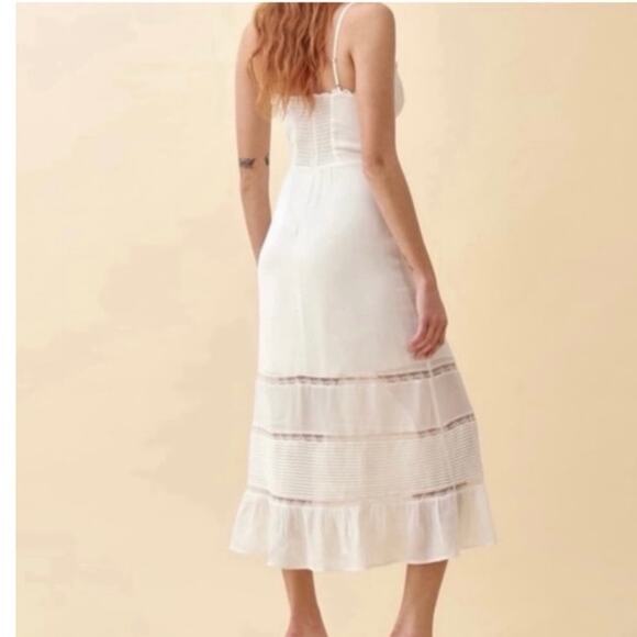 Reformation Harvest Dress in Ivory Size 16 - Picture 5 of 9
